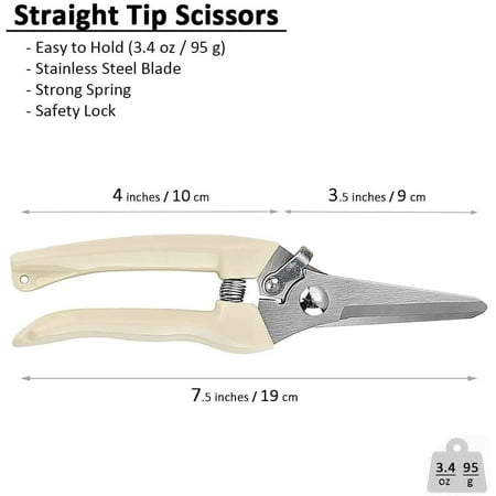 2 Pack Garden Pruning Shears Set Bypass Pruner Straight Blade Scissors USA